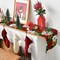 Christmas Poinsettia Table Runner, Xmas Winter Small Burlap Table Runners Seasonal Holiday Burlap Kitchen Dinning